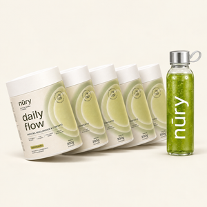 Daily Flow - Kit 5 Potes + Garrafa e Mini Mixer